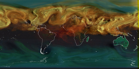 Atmosphärisches Kohlendioxid (NASA)