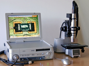 Lichtmikroskop der Fa. Keyence mit digitaler Bildauswertung